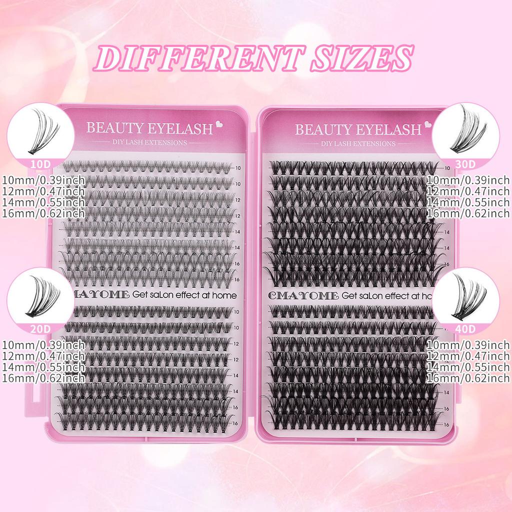 640 Tufts Diy Single Tufts Of False Eyelashes Natural Thick D-Song Segmented Grafting Eyelashes