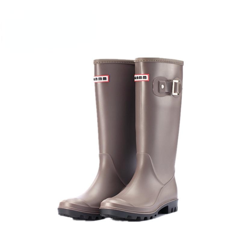 Comemore Women Galoshes Rain Boots Women's Knee-length Rubber Rain Boots PVC Waterproof Shoes Wellingtons Rubber Boot 41