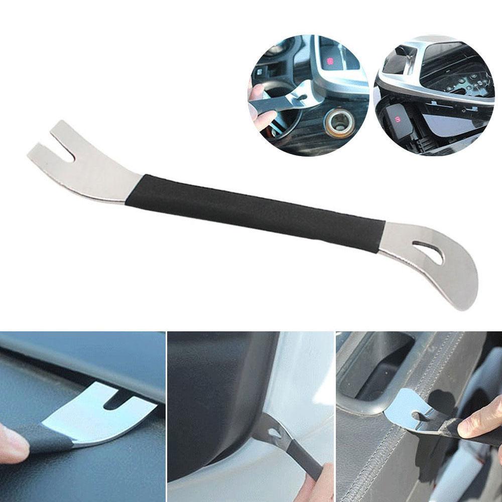 Strumento di smontaggio audio per auto, leva in acciaio inossidabile, leva a bilanciere, barra di porco, pannello porta, smontaggio, leva, pannello interno