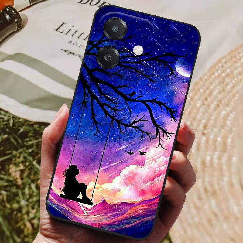 Para OPPO A3 A3x Funda Lujosa Cubierta Trasera de Silicona Funda de Teléfono para OPPO A3x 4G 5G Fundas A 3 3x Parachoques Suaves Coque A60 5G Lindas Capas