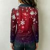 Women's Casual Long Sleeve Shirt Loose Fit Color Block Top for Everyday Comfort