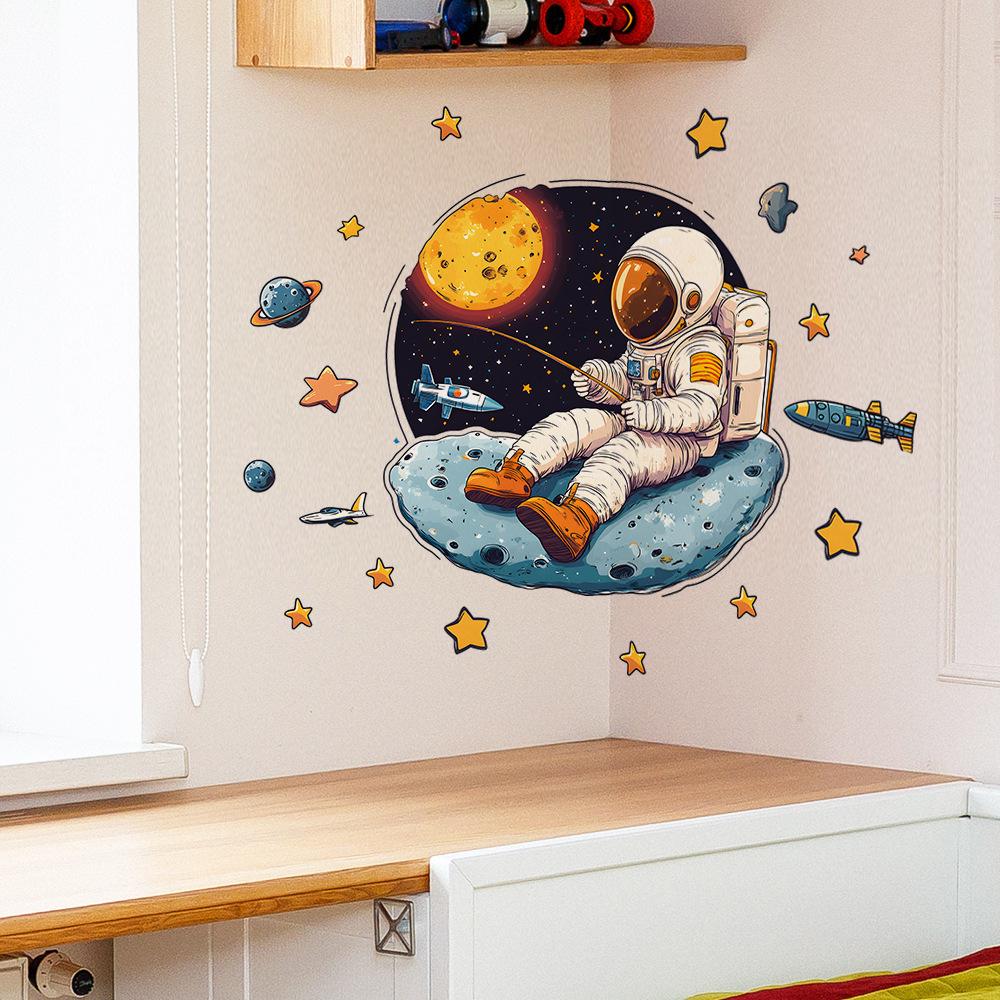 Katong Planet Astronaut Star Bedroom Living Room Home Beautification and Decoration Wall Stickers