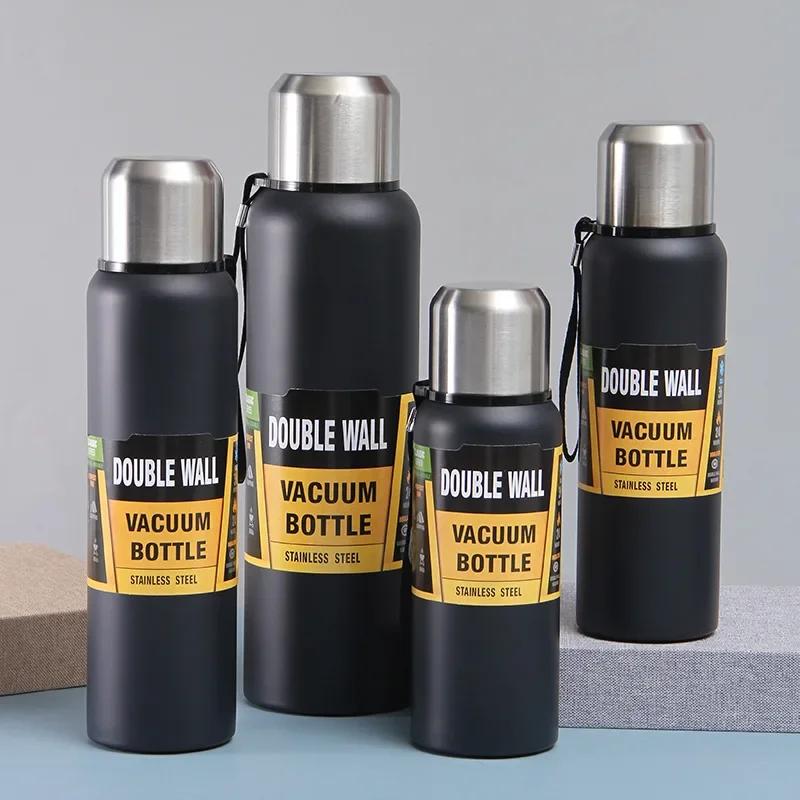 Large Capacity Thermos Water Bottle For Tea Portable Thermal Mug Stainless Steel Sport Cycling Vacuum Flask Insulated Drinkware