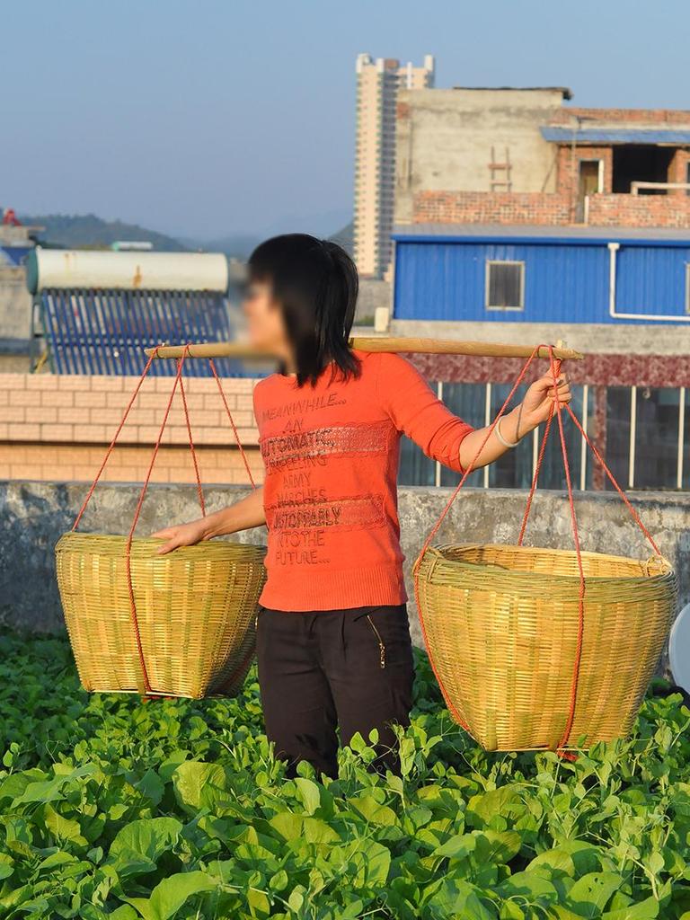 Zhuang Large Bamboo Woven Multi-Use Basket: Rice Washing, Grain Storage, Winnowing, Fruit Display, Event Decor