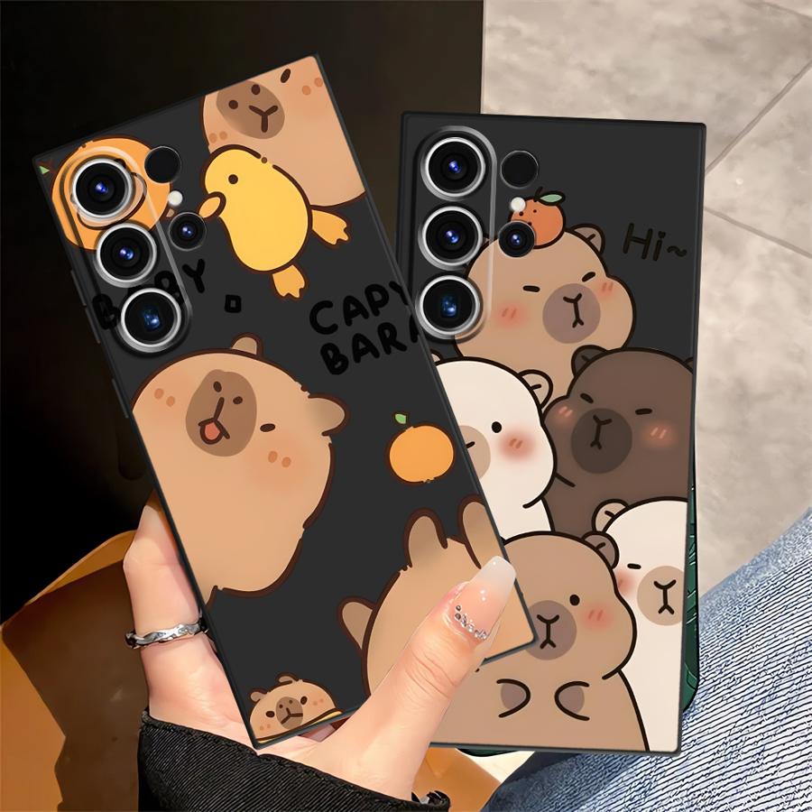 Cute Capybara Case for Samsung Galaxy S25 S26 S20 Ultra S10 S9 Note 20 8 9 10 S24 Plus S23 S21 FE Funda Phone Cover