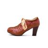 Women's high-heeled single shoes are comfortable and versatile thick-heeled large-size low-top shoes.
