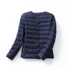 Annual Light Down Jacket Liner Round Neck V Neck Warm Versatile and Thin White Duck Down Long Sleeve Jacket Light