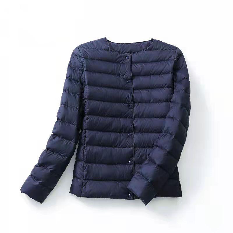 Annual Light Down Jacket Liner Round Neck V Neck Warm Versatile and Thin White Duck Down Long Sleeve Jacket Light