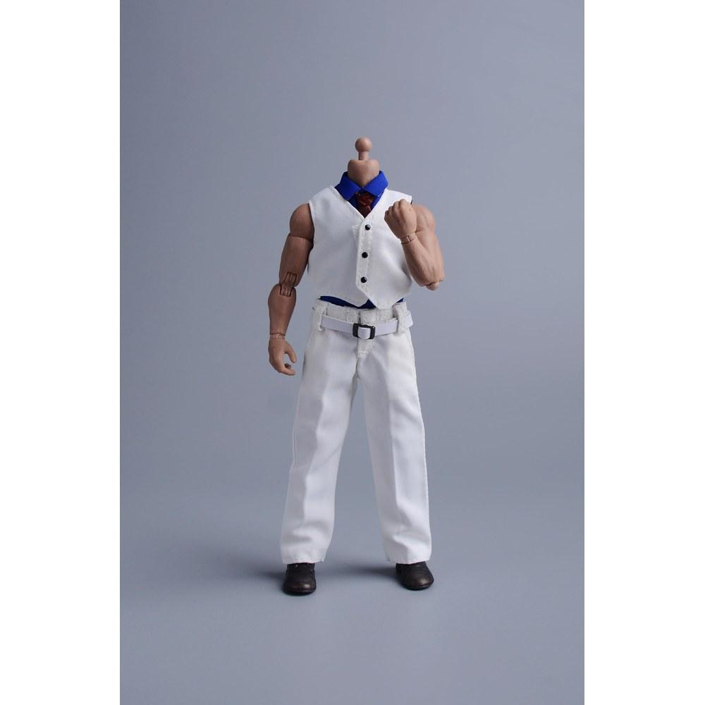 LOUGIDBVAZ 1/12 Scale Male and Female Clothing Suit Vest Ball Gown Party Wear White A