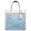 Field Series 22 Chambray Vertical Jacquard Print Tote Bag Women Tote Blue White C4692-B4SUX