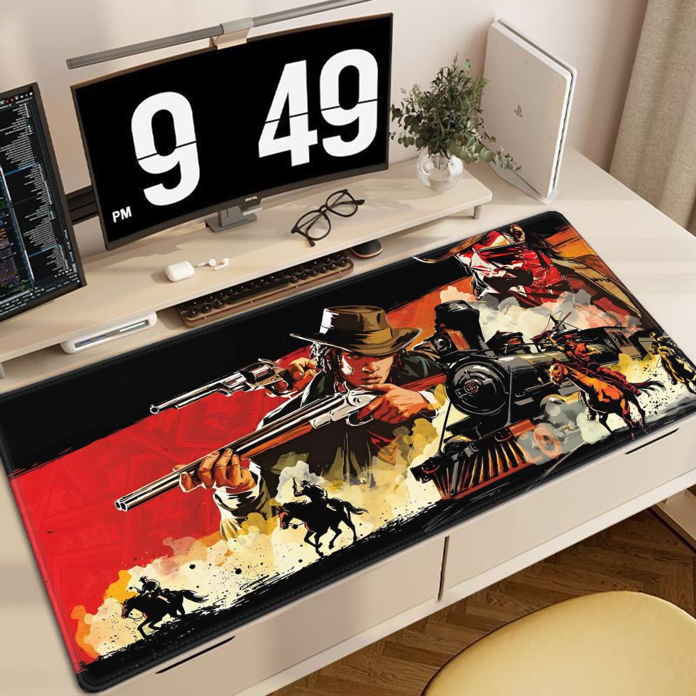 DeadR-Redemption Mouse Pad Cute HD Desk Pad Extended Gaming Keyboard Mats Large 90x40cm XXL Gamer Mousepad