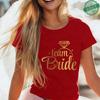 Team Bride Matching T-Shirts Diamond Ring Graphic Tees Bachelorette Hen Party Summer Short Sleeve O Neck Tops for Bridesmaids