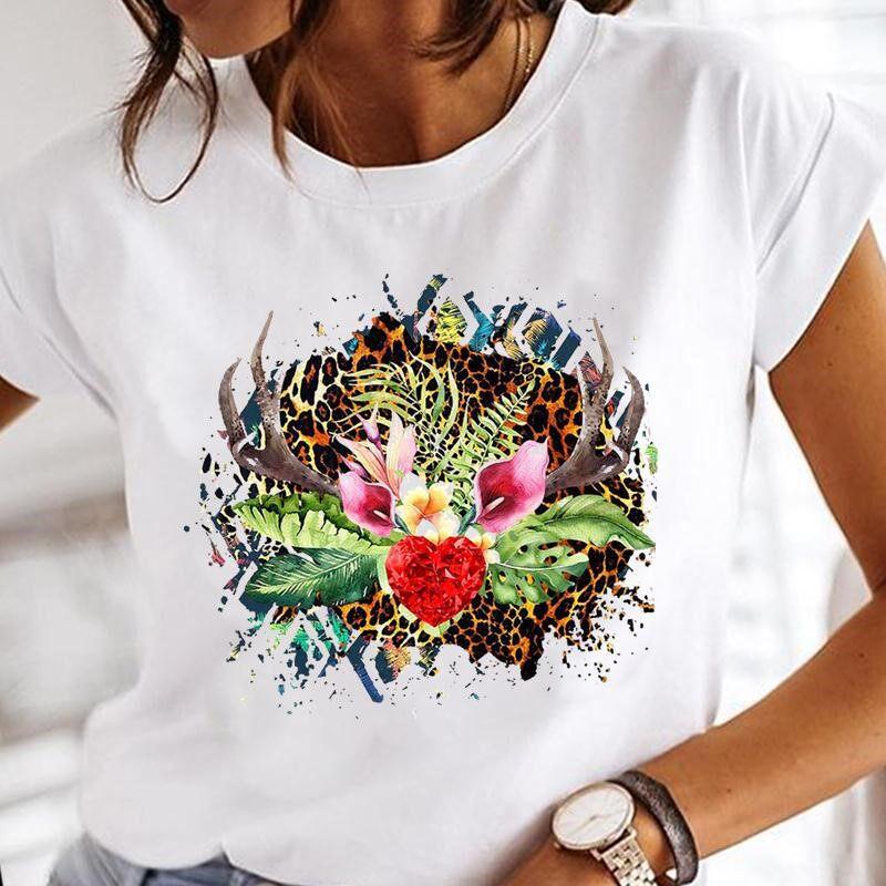Summer Bee Animal Cartoon Cute Round Neck Pure Cotton Printed Unisexs and Womens Short Sleeved New Personalized Casual Tshirt