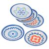5Pcs 1:12 Dollhouse Simulation Blue White Porcelain Plates Dollhouse Kitchen Decoration Dolls House Accessories Pretend Play Toy
