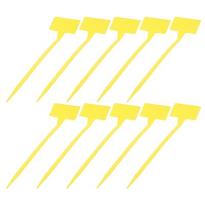 10Pcs Waterproof Plant Tags Nursery Garden Labels Reusable Foldable Markers for Seedling Tracking Gardening Insert Cards Yellow