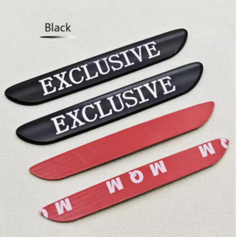 2PC 3D Metal EXCLUSIVE Side Fender Sticker Emblem Badge Car For Mercedes Benz W205 W213 C43 C63 C200 E300 E200 AMG Accessories LB4