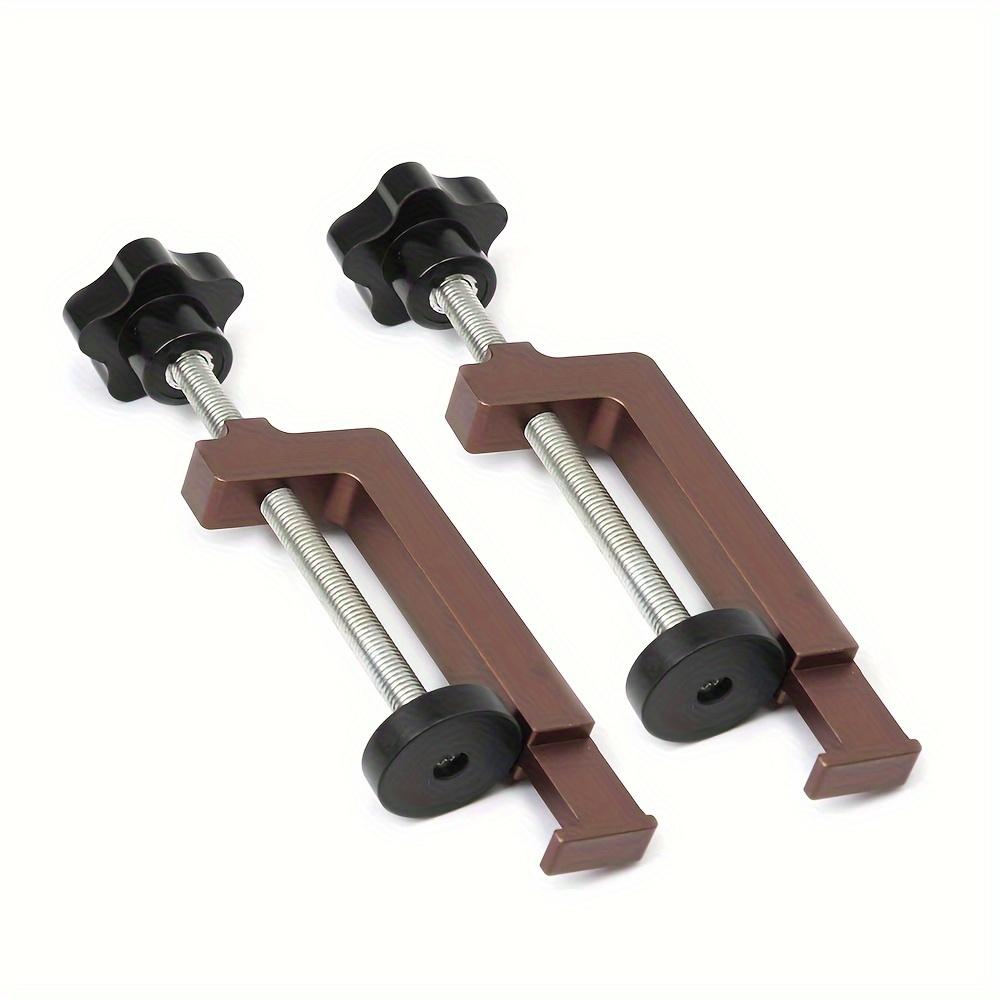 

2Pcs G-Clip for Trimming Machine Milling Groove Engraving Guide Rail Fixing Clip Bracket DIY Woodworking Tools коричневый