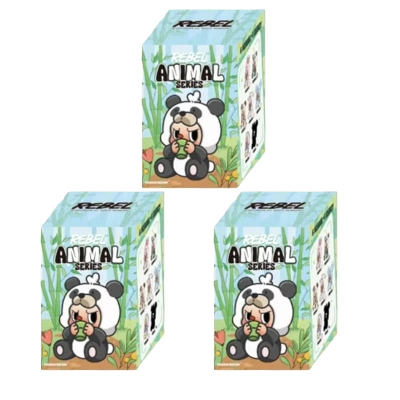 New Rebel Bear Animal Series Vinyl Plush Blind Box Cute Pendant Keychain Collectible Gift For Anime Fans