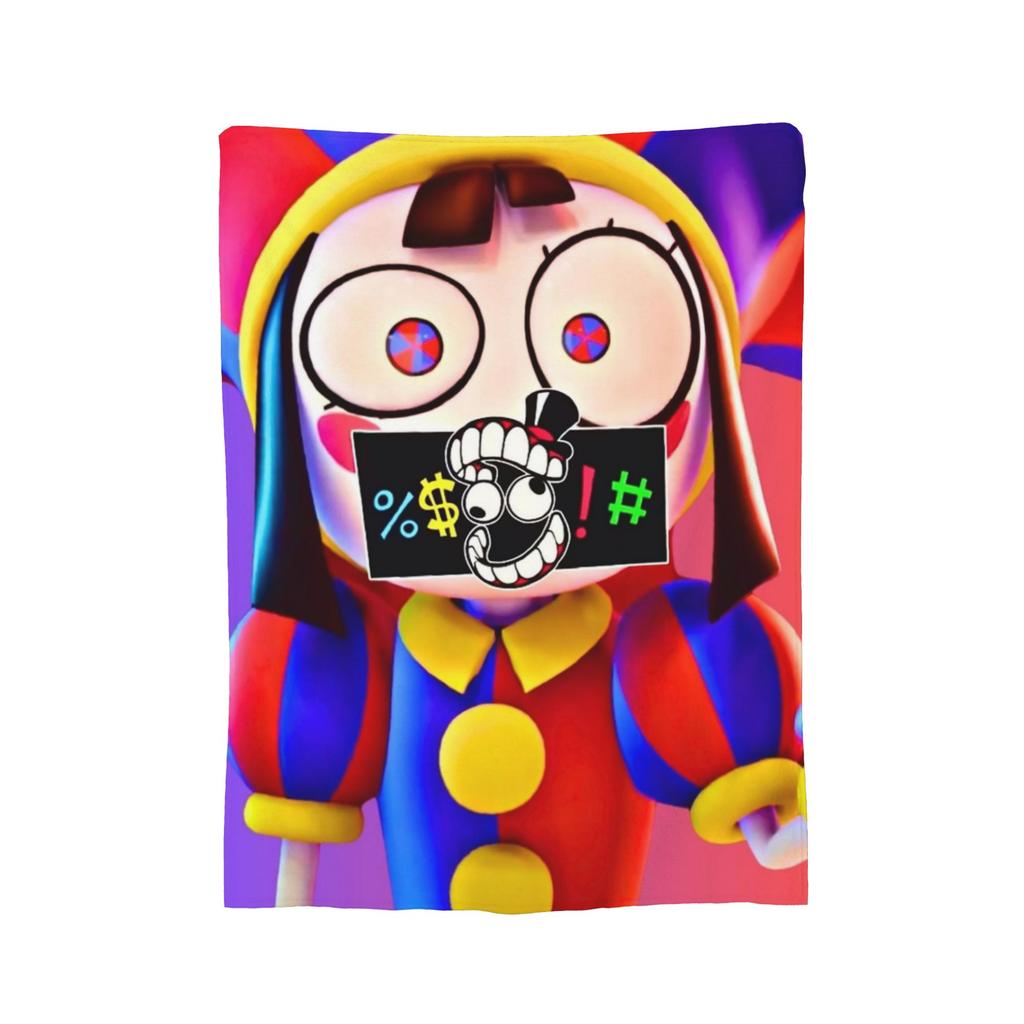 Hot Anime The Amazing Digital Circus Series Role Creative Cute Blanket Flannel Print Warm Soft Home Bedroom Blanket Supplies