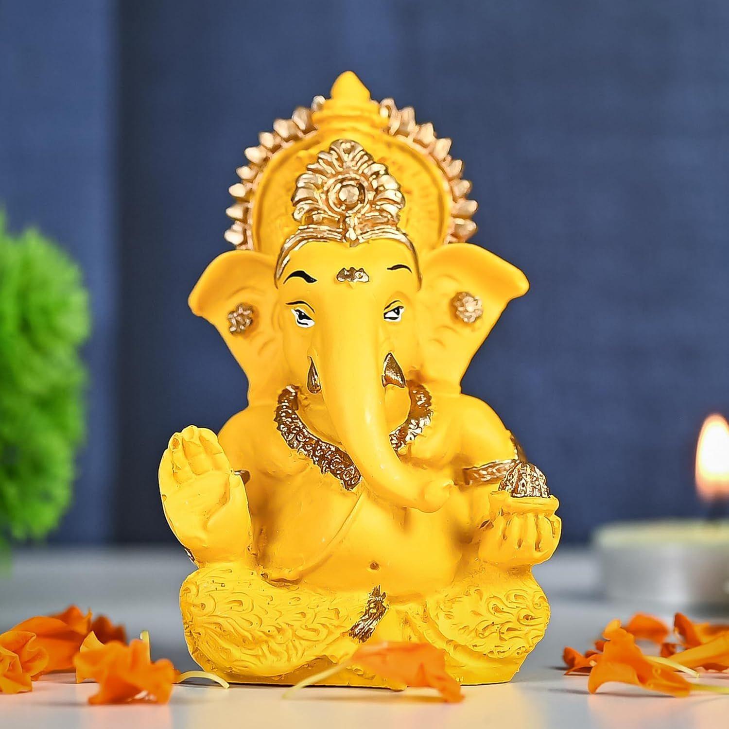 

Статуэтка на приборную панель автомобиля | Идол Господа Ганеши – Декор для домашнего храма | Мурти Ганеши для офисного стола | Символ знания, интеллекта и устранения препятствий
