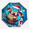 1pc Squirtle's Winter Wonderland Adventure Pattern Cartoon Practical Umbrella, Fashionable, Personalized, High-Value Folding Umbrella, a Must-Have for