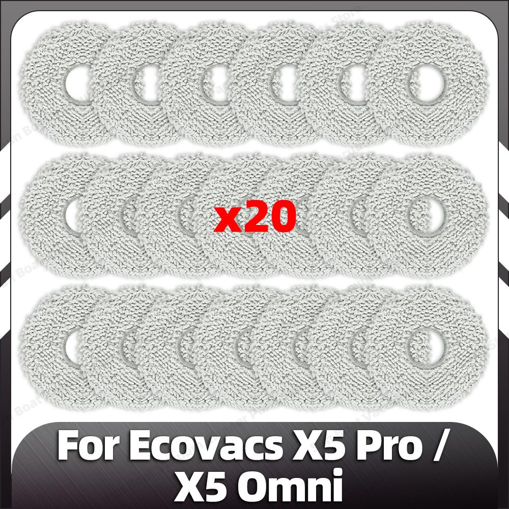 Compatible for Ecovacs X5 Pro / X5 Omni Replacement Main Side Brush HEPA Filter Mop Pads Dust Bags Spare Parts Accessories