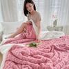 All-season Bedroom Throw Blanket Lamb Wool Winter Thickened Thermal Blanket Soft and Comfortable Nap Flannel Solid Color Blanket
