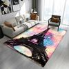 Eiffel Tower with Cosmic Colors Patterned Carpet a Non Slip Rug Suitable for All Seasons and Any Setting, Gift