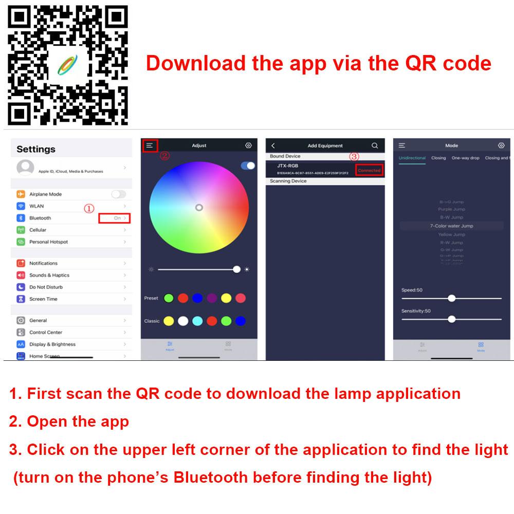 LED Symphony Lights RGB Music Sound Control Light APP Controls Colorful Rhythm Ambient Pickup Light For Bar Home Decor
