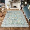 Nordic Retro Floral Living Room Decoration Mat Luxury Parlor Non-slip Washable Sofa Carpet Big Size Foldable Outdoor Rug