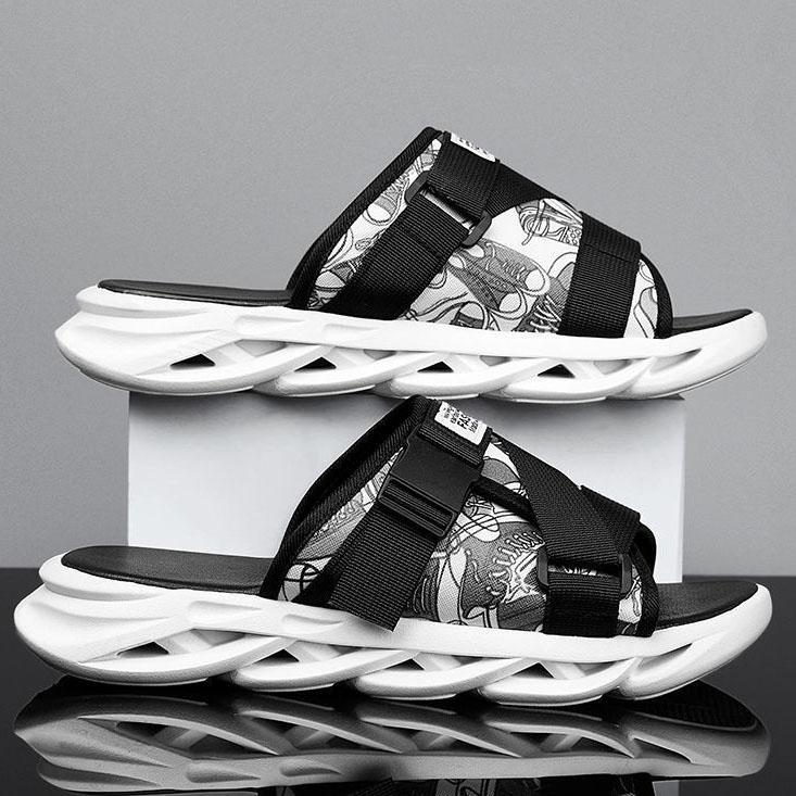 Men's Summer Outdoor Thick Heel Beach Sports Slippers Spring Large Size Indoor Soft Sole Flat Slippers