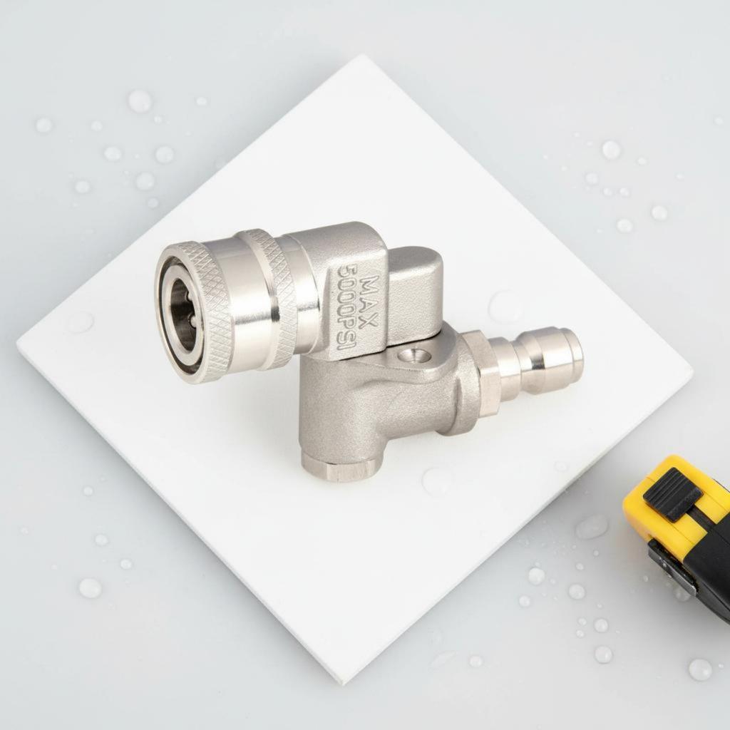 360 Degree Swivel Nozzle Dead Corner Cleaning 7 Angle Adjustable Nozzle Pivoting Coupler 4500 PSI Pressure Washer Accessory