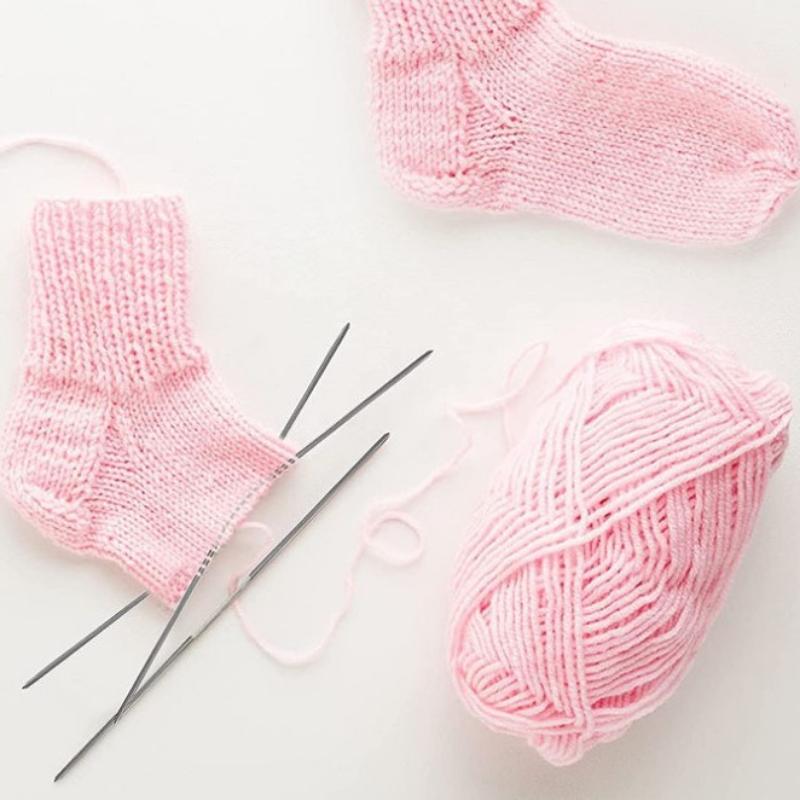 3Pcs Easy Storage Steel Circular Knitting Needles Durable for DIY Sock Sweater Travel Outdoor Knitting Activities