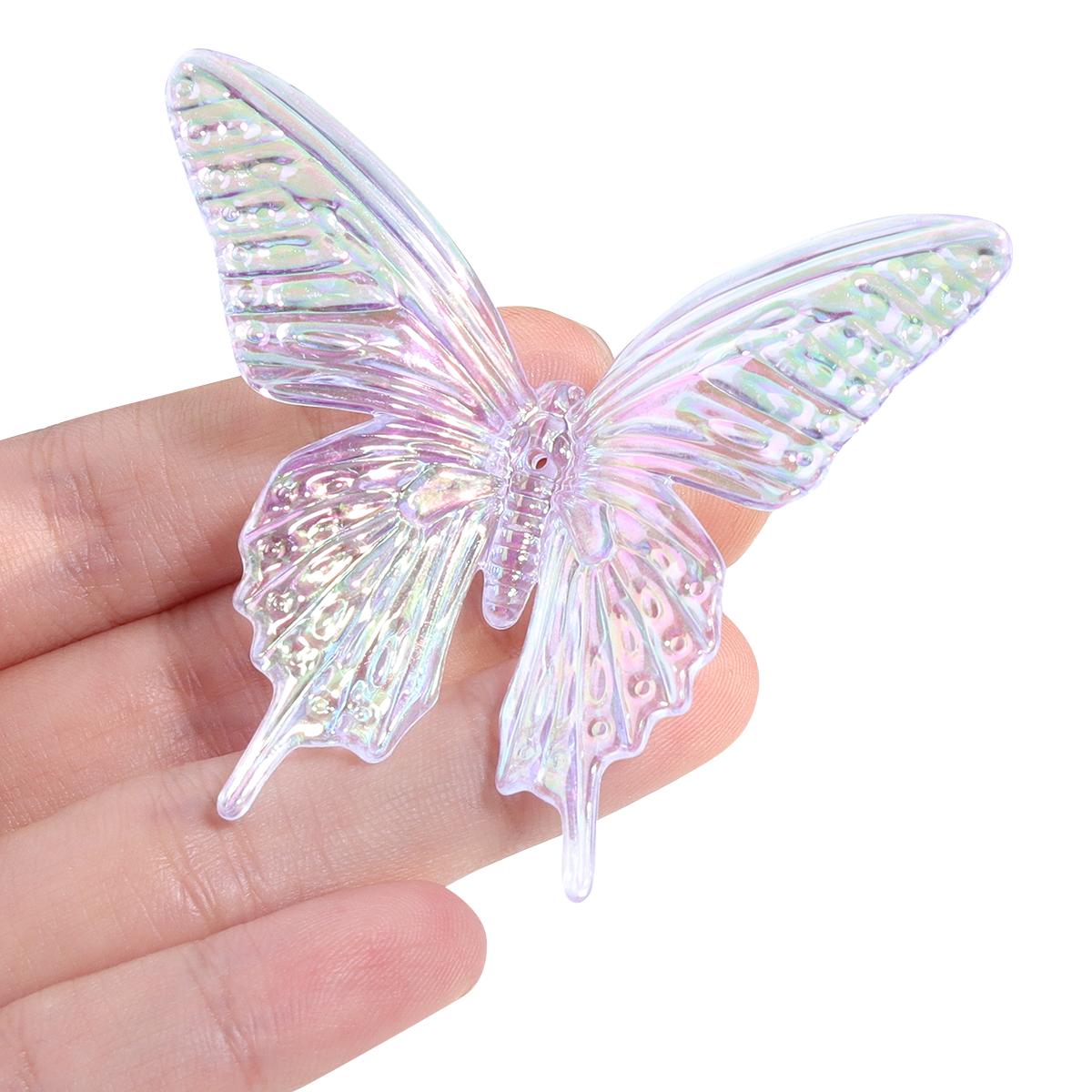 

5Pcs/Lot Acrylic Butterfly Gradient Color Transparent Crafts Ornament for Home Festival Decoration Wedding Decor Supplies figure 5Pcs