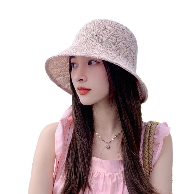 Spring and Autumn Hat Female Sweet Student Breathable Bucket Hat Summer Sunscreen Washbasin Hat New
