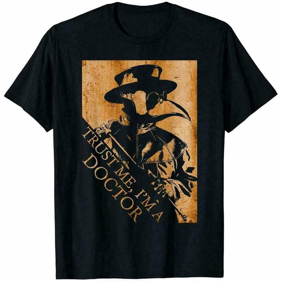 Plague Doctor Trust Me I m A Doctor Let Me Treat You  Koszulka Vintage, Czarny 3XL Black S