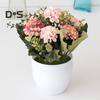 1Set Bonsai Hydrangea Artificial Plastic Office Desk Imitation Potted Flower
