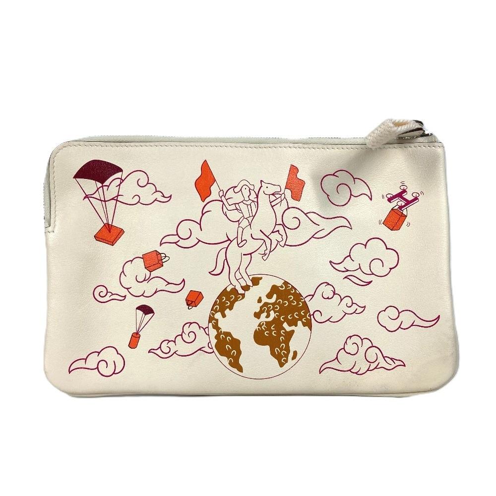 HERMES Carre pocket long Accessory case Flat pouch Bag Clutch bag Pouch