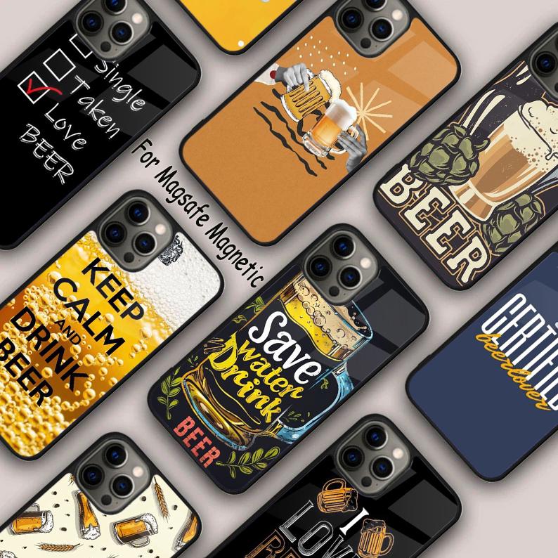Liebe Biere Alkohol Magnetische Handyhülle Für APPLE iPhone 17 Air 16 14 13 12 Pro Max 15 Plus Kabelloses Laden Mit MagSafe Abdeckung