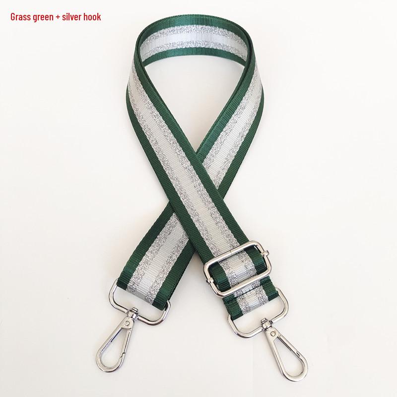 Adjustable 3.8cm Striped Nylon Crossbody Shoulder Strap for Women's Bag Replacement