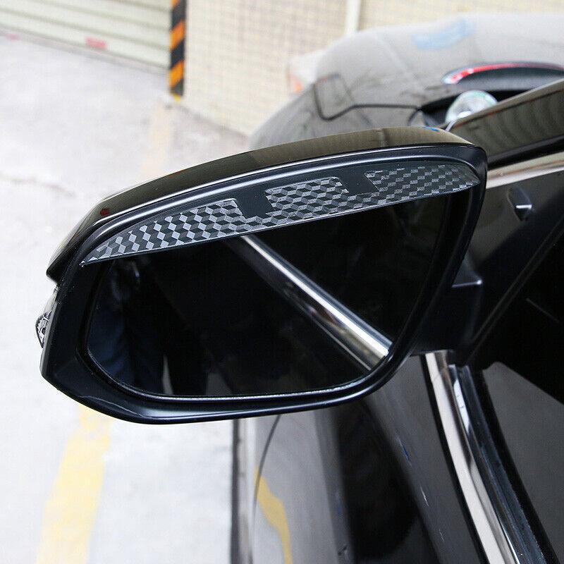 Carbon Fiber Style Rear View Mirror Rain Eyebrow For Toyota Highlander -
