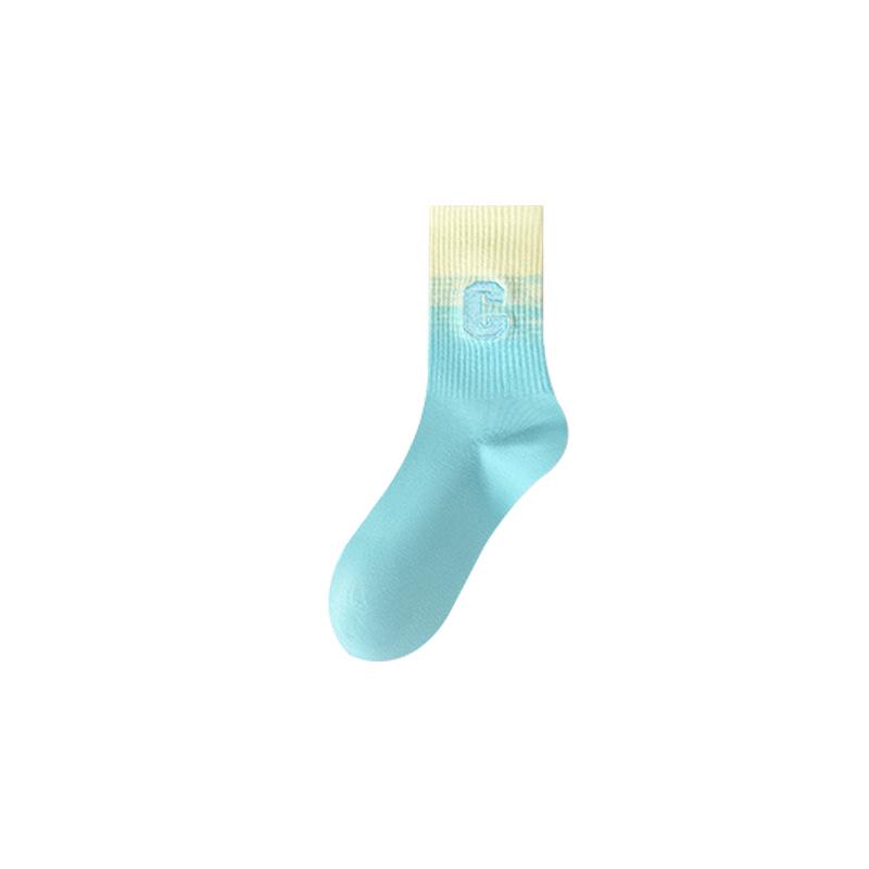 Women's Pure Cotton Mid-Calf Socks: Breathable, Sweat-Absorbing, Ideal for Running, Jump Rope, and Casual Sports. Perfect for Spring and Autumn.