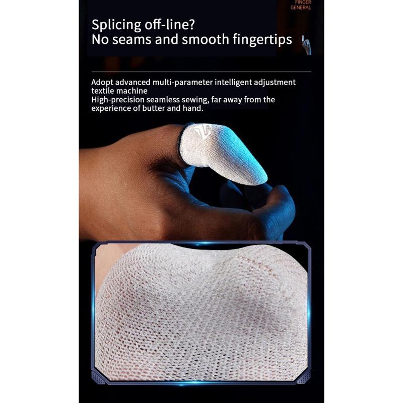 Sweatproof Finger Sleeve Breathable for Mobile Games, Finger Cover Game Controller Touch Screen Gaming Thumb Gloves