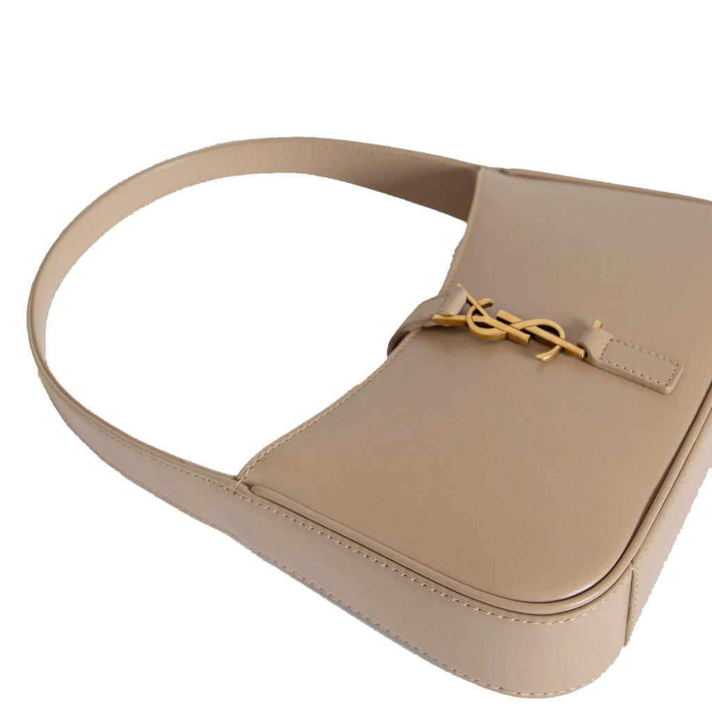 Saint Laurent Ysl Le5A7 Gold Logo Classic Hook Closure Design Smooth Cowhide Hobo Bag Women bags Dark-Beige 710318-2R20W-2721