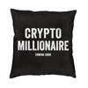 Minatore Blockchain Criptovaluta Decorativo Federa Cuscino Quadrato Cuscino Bitcoin