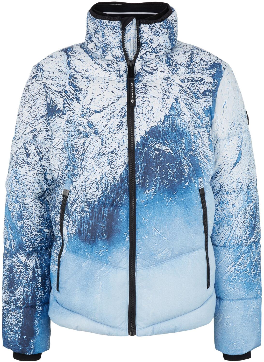 

Демисезонная куртка Tom Tailor Pufferjacke mit Stehkragen - REPREVE Our Ocean (1032482-30517) синий белый дизайн крепления S