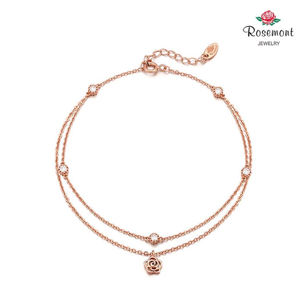 [Rosemont] Silver Anklet (Two Rows) Rc0006