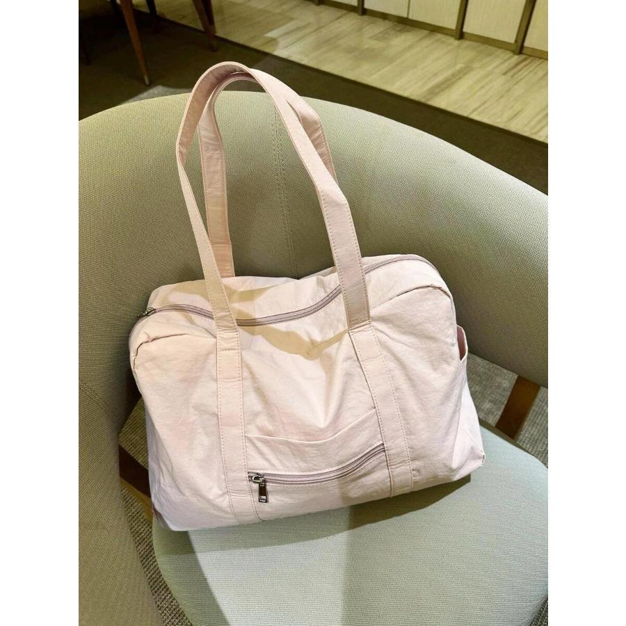 Маленькая розовая сумка-тоут большой вместимости, портативная дорожная сумка, сумка-тоут, сумка для фитнеса, багажная сумка для коротких поездок