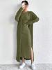 Spot Hot-selling Women's Clothing European Beautiful Women Autumn Fashion Vest Dress Long Sleeve Long Coat Two-piece Set