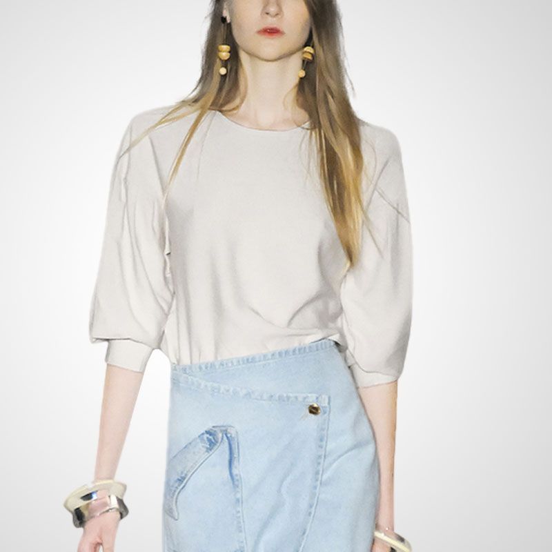 

Модная элегантная белая летняя футболка с короткими рукавами White S